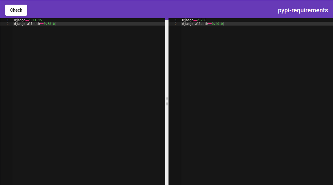 pypi-requirements | Keep you pypi requirements up-to-date
